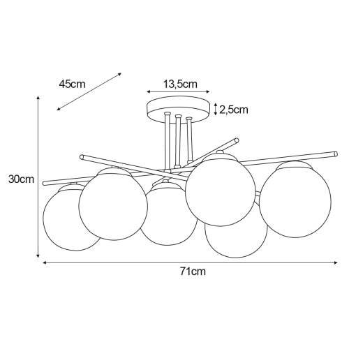 Lampa suffitowa K-5167 z serii GAMMA