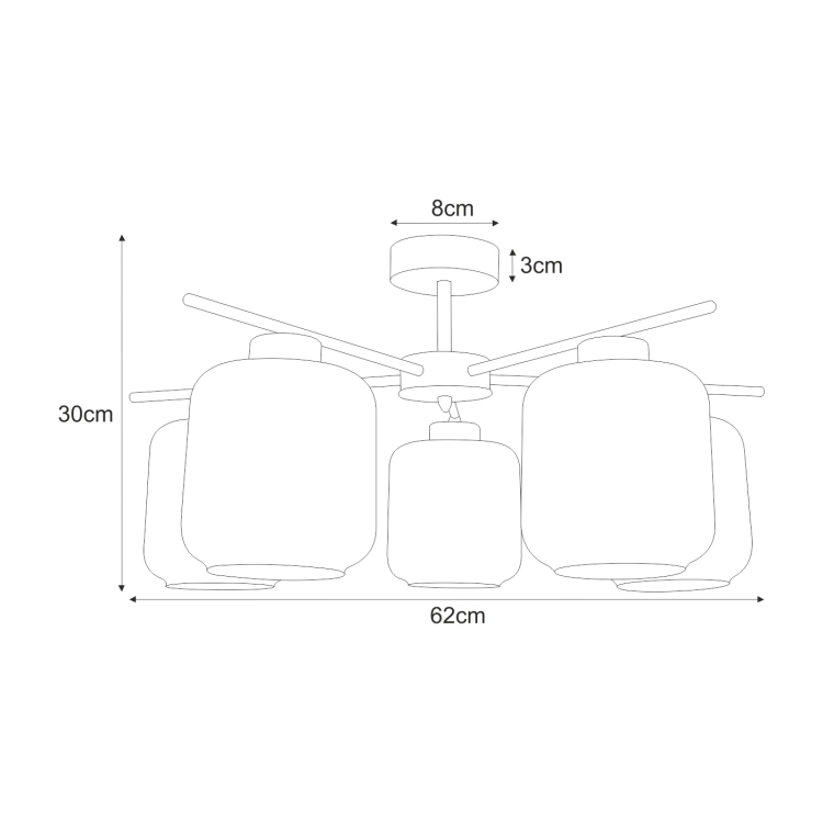 Lampa sufitowa K-5517 z serii PIEGA