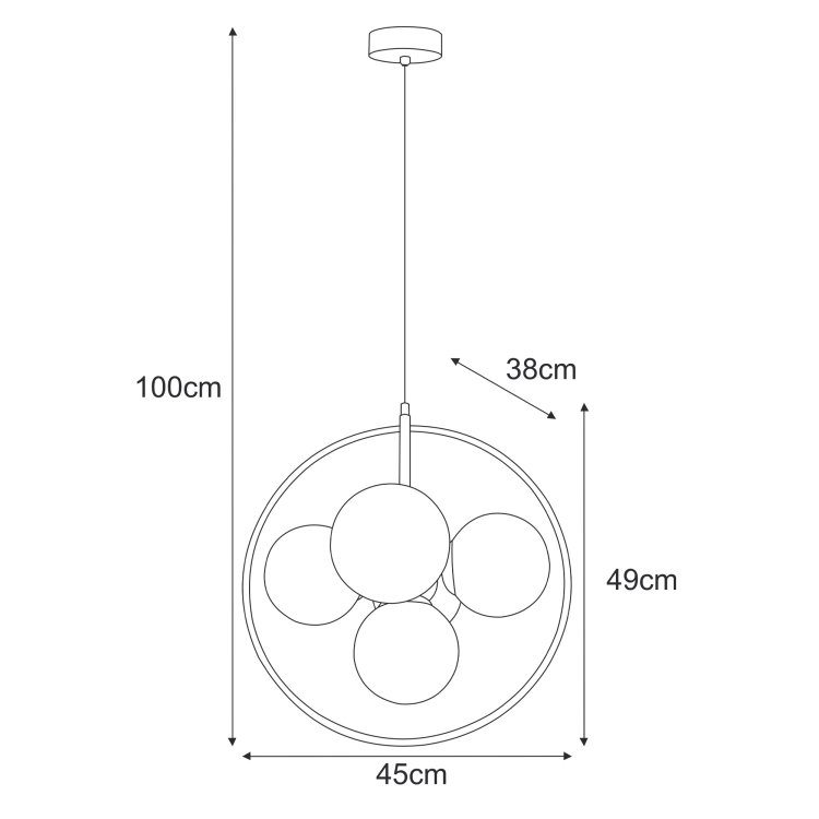 Lampa wisząca K-3838 z serii INEZ
