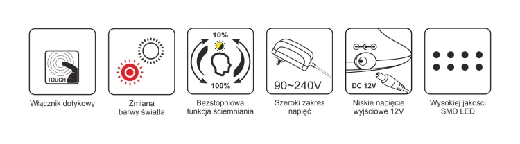 Lampka biurkowa K-BL1513A BIAŁY z serii ERIS