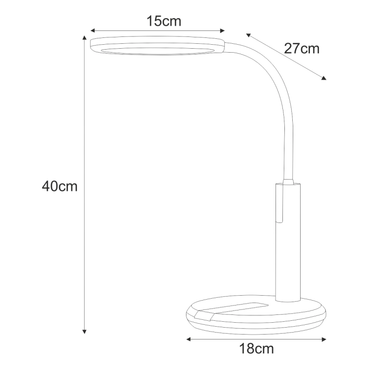 Lampka biurkowa K-BL1513A BIAŁY z serii ERIS