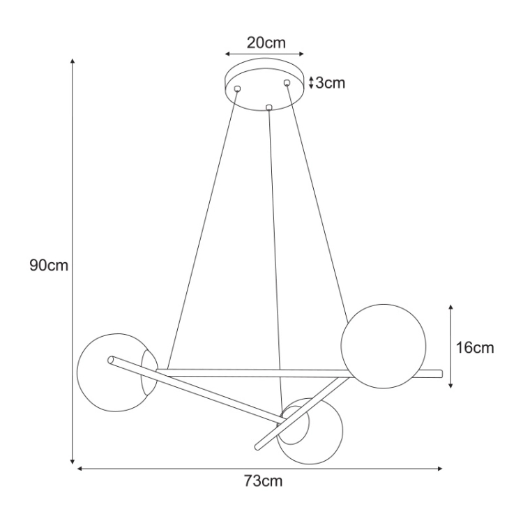 Lampa wisząca K-4966 z serii ARTON