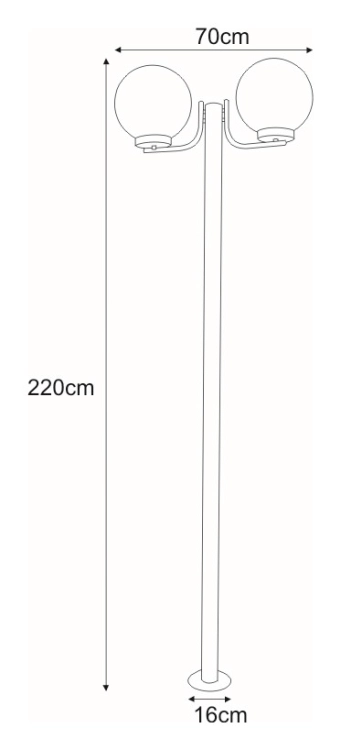 Lampa ogrodowa stojąca K-LP270-2200 z serii ANA