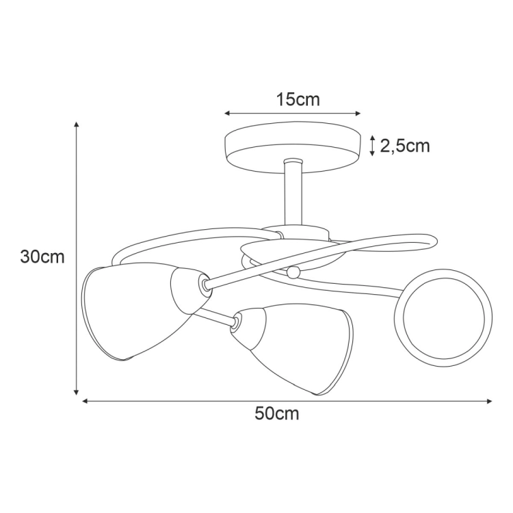 Lampa sufitowa K-JSL-6059/3 AB z serii PLATO