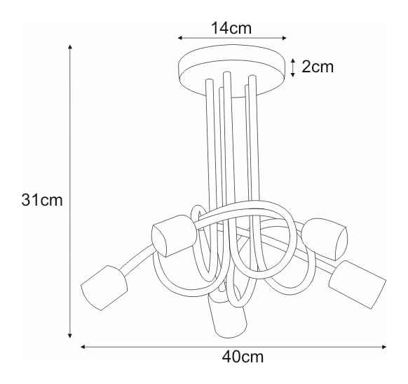 Lampa sufitowa K-3611 z serii DEZE
