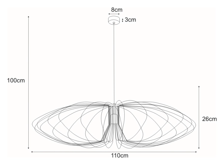 Lampa wisząca K-3408 CZARNY z serii TIZI