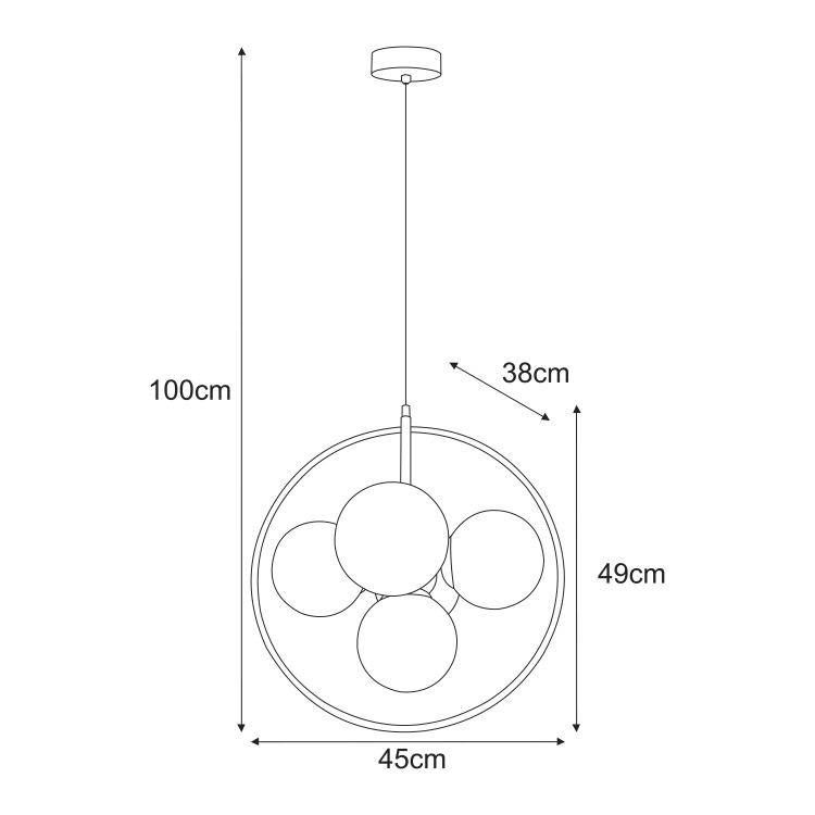 Lampa wisząca K-5369 z serii PIRO