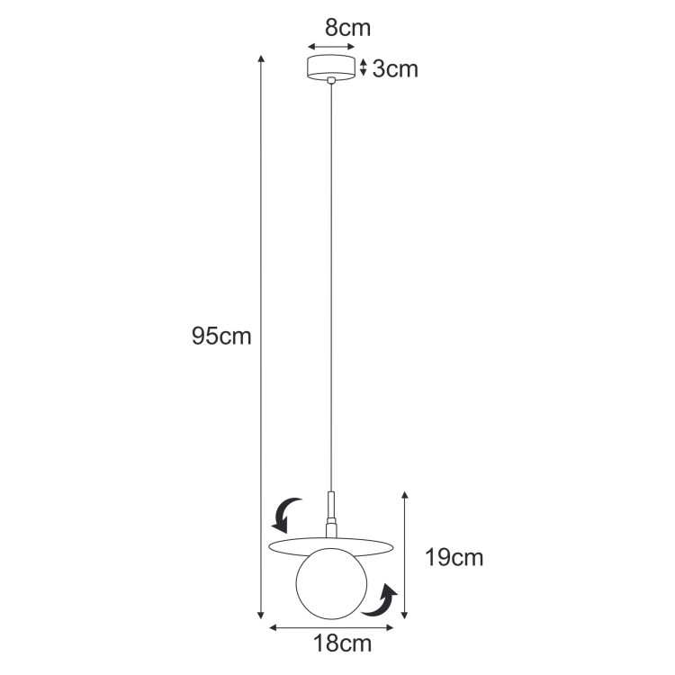 Lampa wisząca K-5380 z serii FERMI