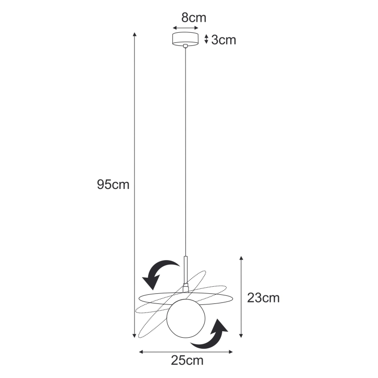 Lampa wisząca K-5381 z serii FERMI