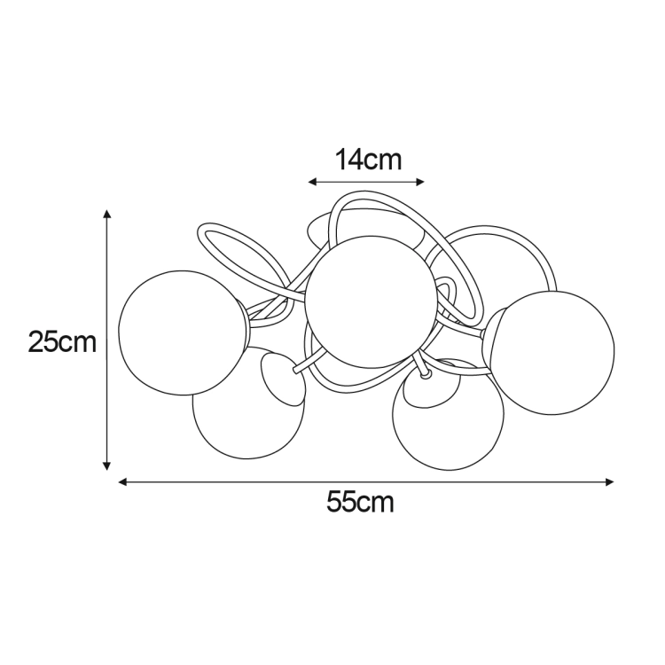 Lampa sufitowa K-5127 z serii FLORO