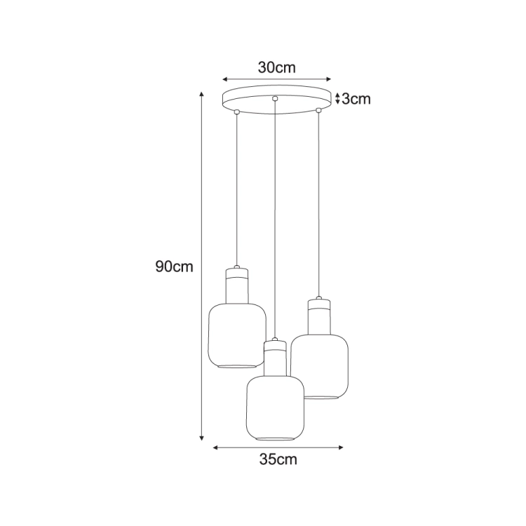 Lampa wisząca K-5267 z serii DOKA
