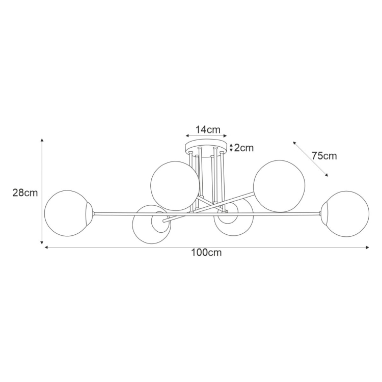 Lampa sufitowa K-5314 z serii ELMO
