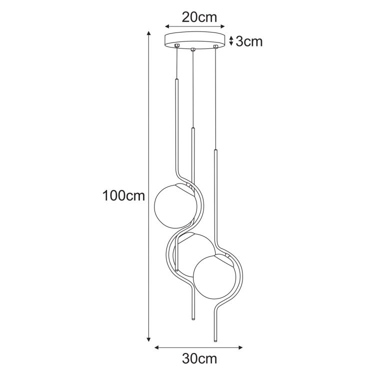 Lampa wisząca K-5338 z serii VELA