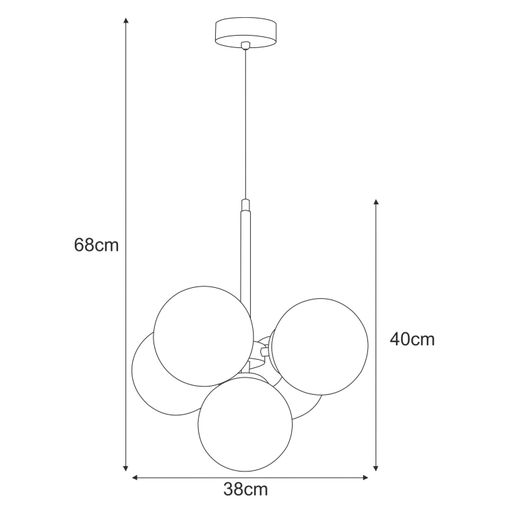 Lampa wisząca K-5368 z serii PIRO