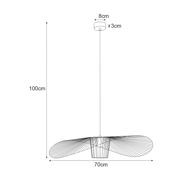Lampa wisząca KP-21 MINI CZARNY z serii KAPELUSZ