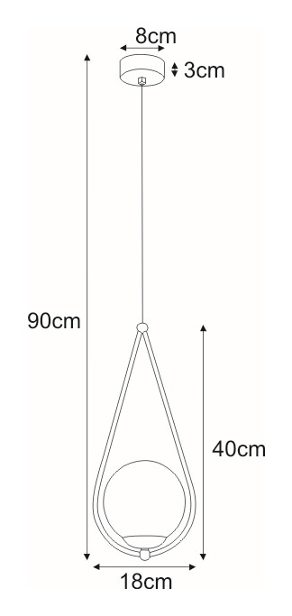 Lampa wisząca K-4775 z serii NEVE GOLD