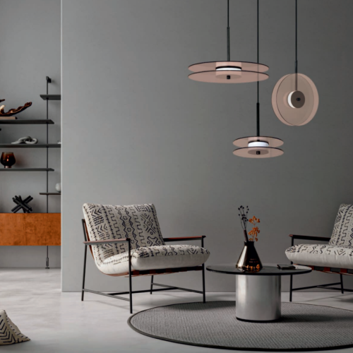 Wisząca lampa pionowa Casy dymna LED CCT