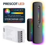 Sterownik LED RGBCCT 12A touch RF         komplet z pilotem czarnym 5-24V Prescot