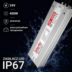 Zasilacz led hermetyczny 24V 400W         Scharfer 7Y