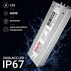 Zasilacz led hermetyczny 12V 400W         Scharfer 7Y