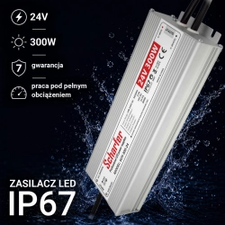 Zasilacz led hermetyczny 24V 300W         Scharfer 7Y