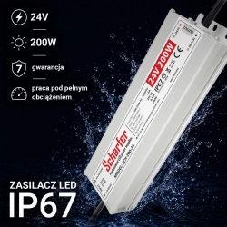 Zasilacz led hermetyczny 24V 200W         Scharfer 7Y