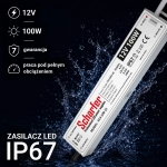 Zasilacz led hermetyczny 12V 100W         Scharfer 7Y