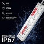 Zasilacz led hermetyczny 24V 100W         Scharfer 7Y