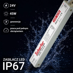 Zasilacz led hermetyczny 24V   45W        Scharfer 7Y