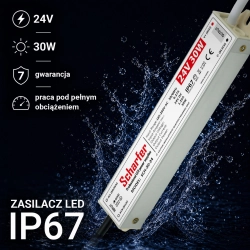 Zasilacz led hermetyczny 24V   30W        Scharfer 7Y