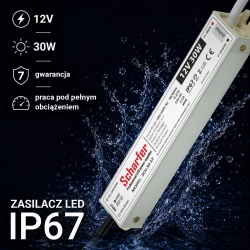 Zasilacz led hermetyczny 12V   30W        Scharfer 7Y