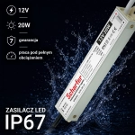 Zasilacz led hermetyczny 12V   20W        Scharfer 7Y